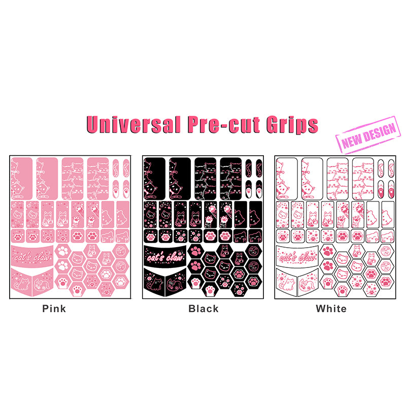 X-raypad Cicada Wings V2 Slicks Universal Pre-cut Grip Tape BLACK Kitty