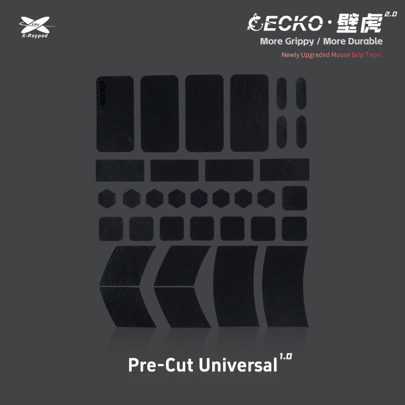 X-raypad Geckos V2 Slicks Universal Pre-cut Grip Tape Black