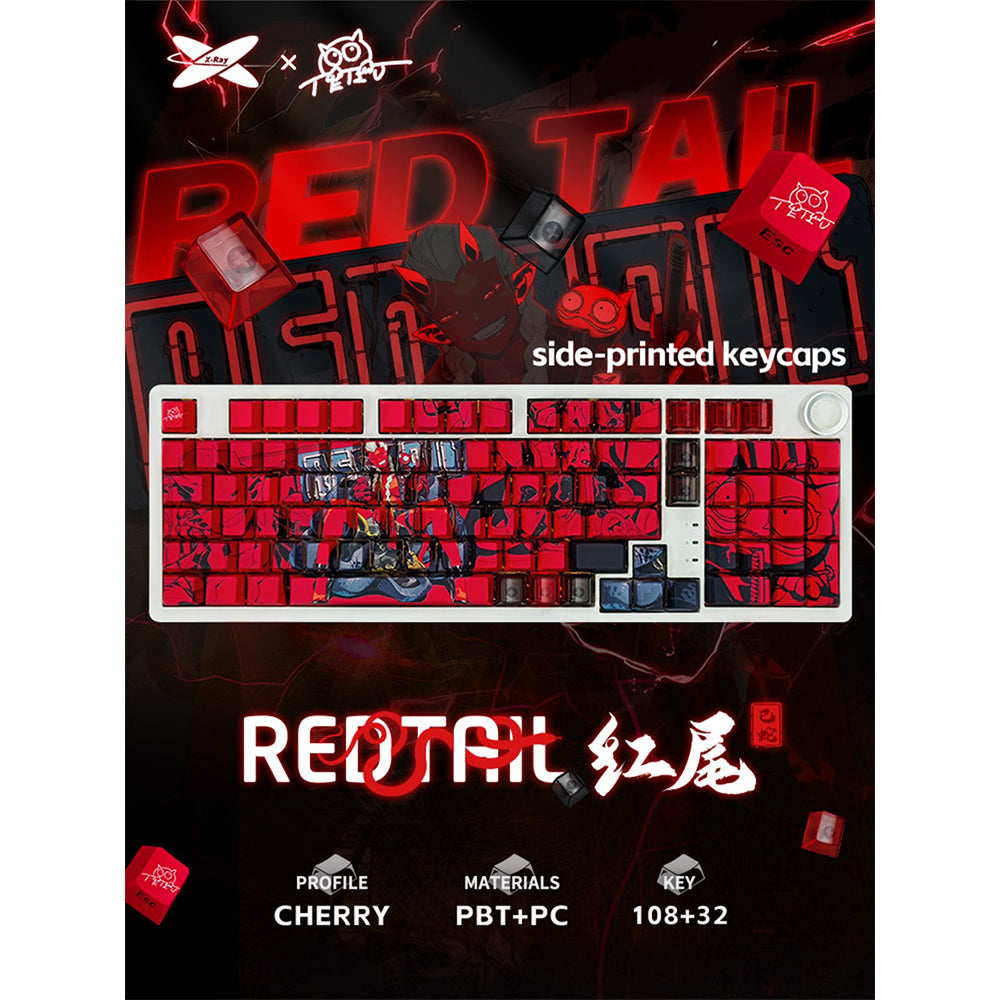 X-raypad x TERU Keycaps RedTail
