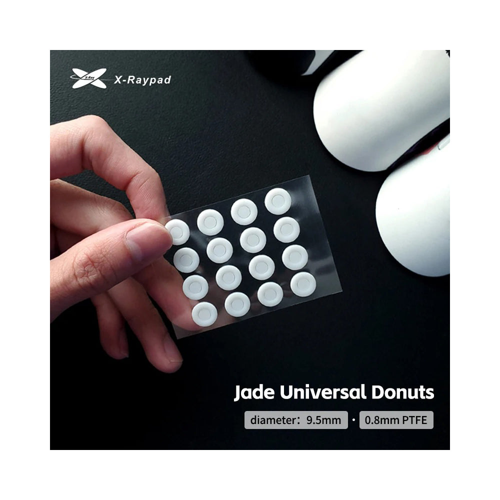 X-raypad Jade Speed Mouse Skates Universal 0.8mm PTFE Donuts (32-Pack)