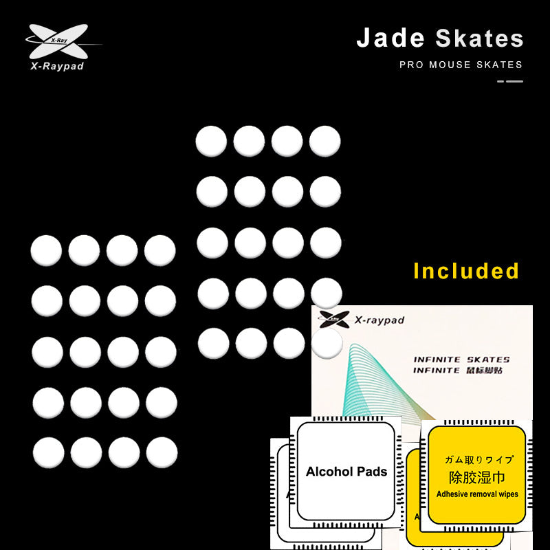 X-raypad Jade Speed Mouse Skates Universal 0.8mm PTFE Dots (40-Pack)