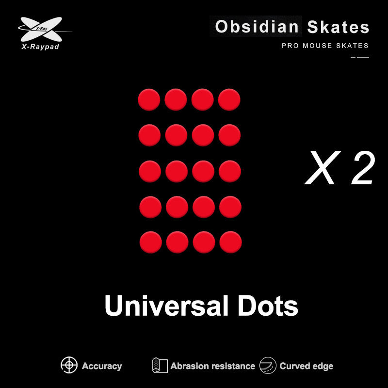 X-raypad Obsidian Control Mouse Skates Universal 0.8mm PTFE Dots 40pcs