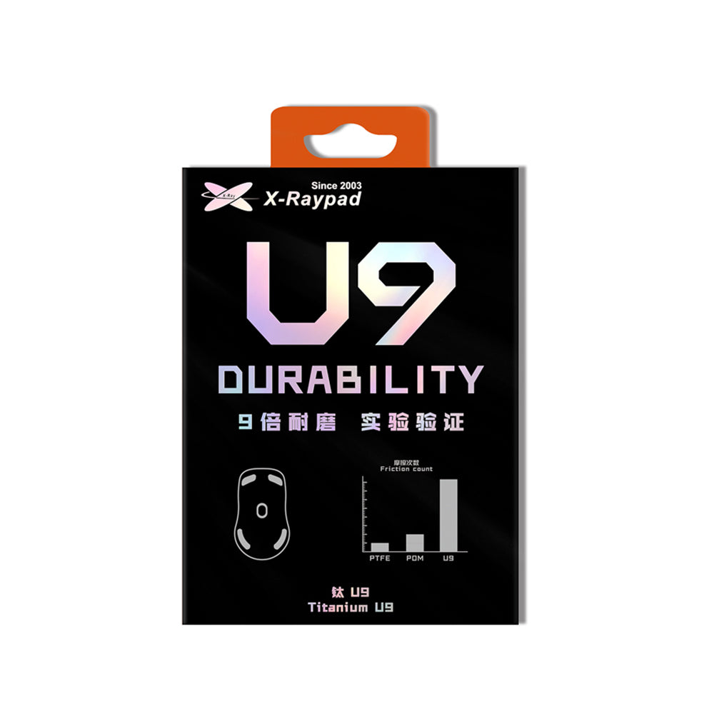 X-raypad Titanium U9 Ultra Universal Dot Premium Gaming Mouse Skates 8mm (40-pack)