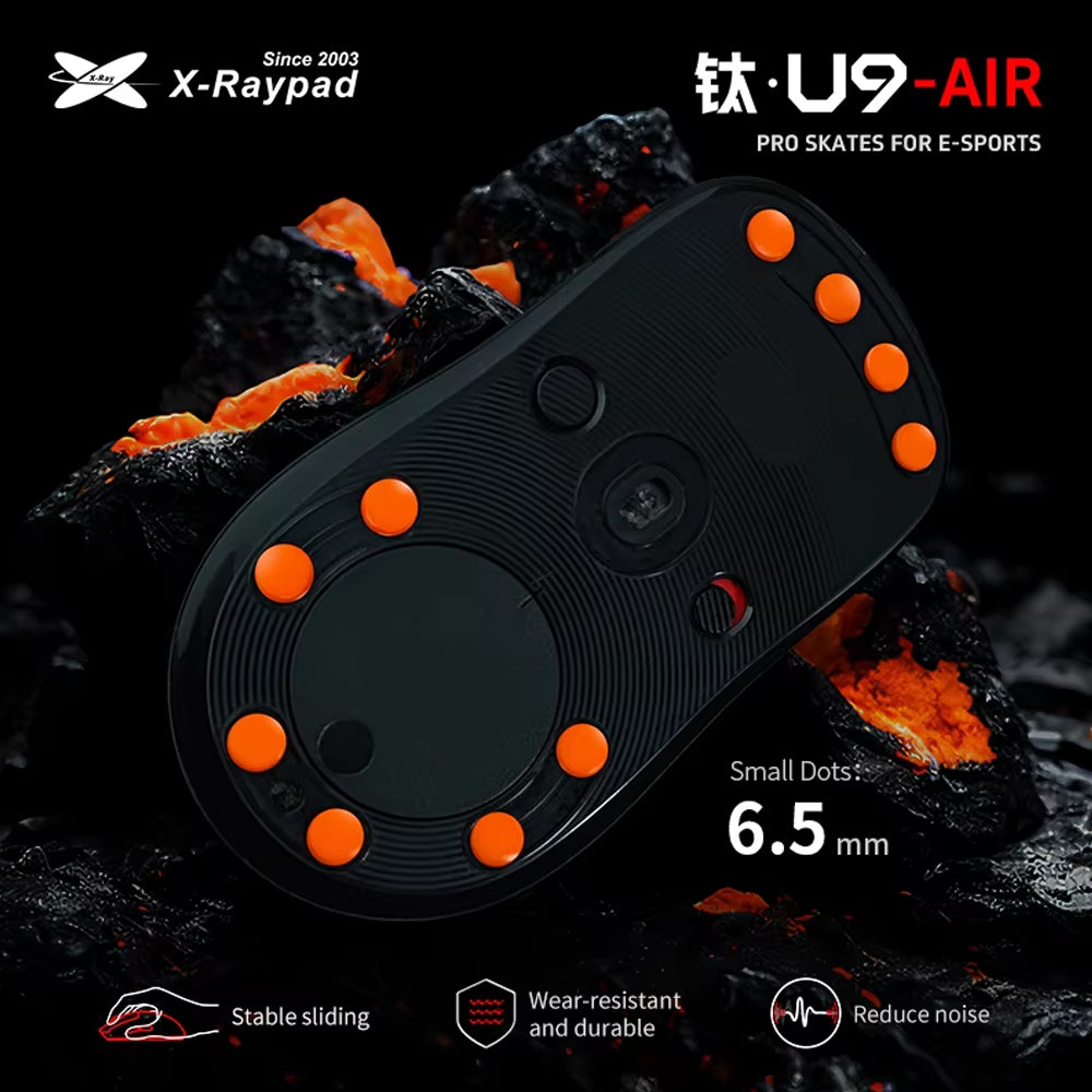 X-raypad Titanium U9 Air Universal Dot Premium Gaming Mouse Skates (40-pack)