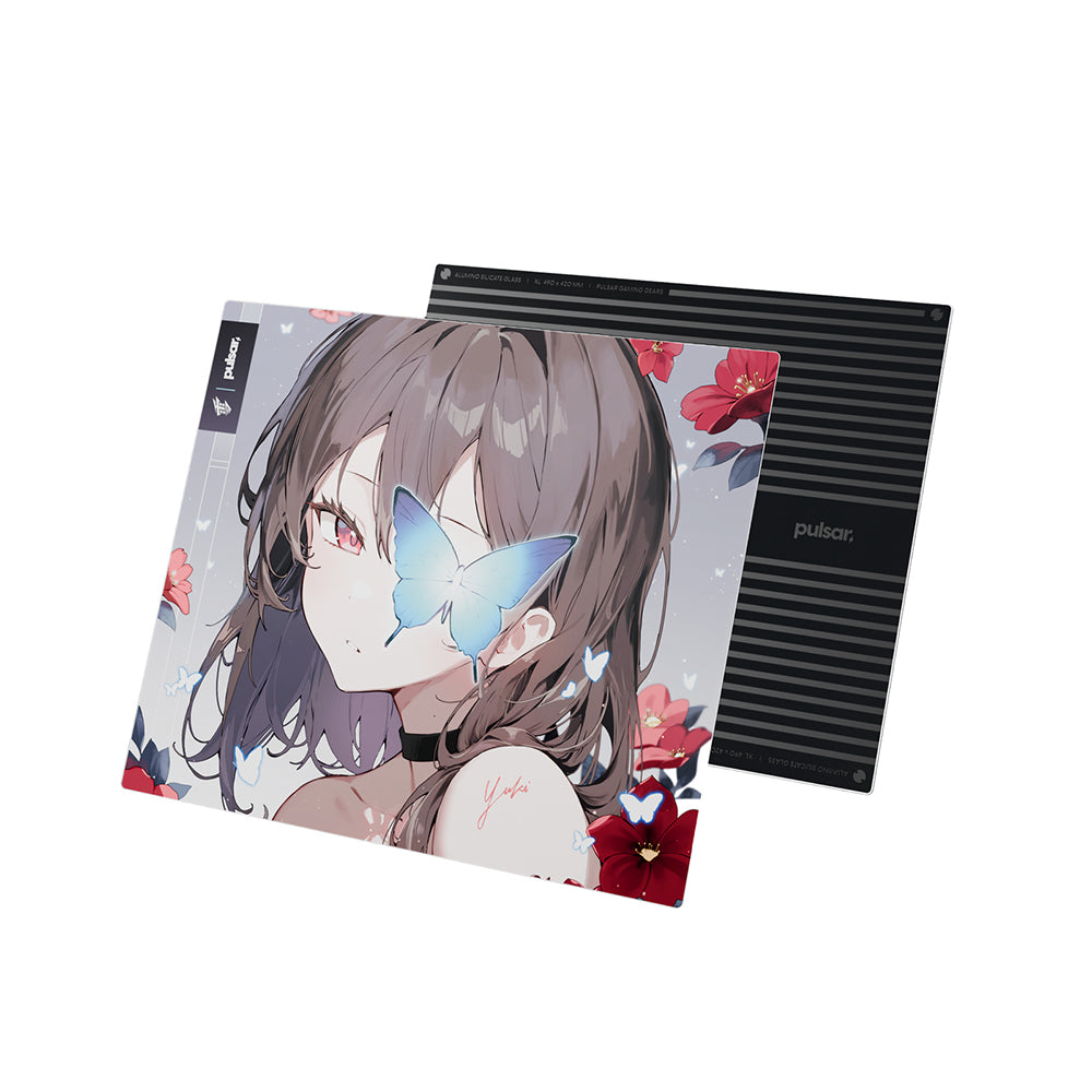 Yuki Aim x Pulsar Superglide3 Glass Mousepad (Yuki Aim Edition)