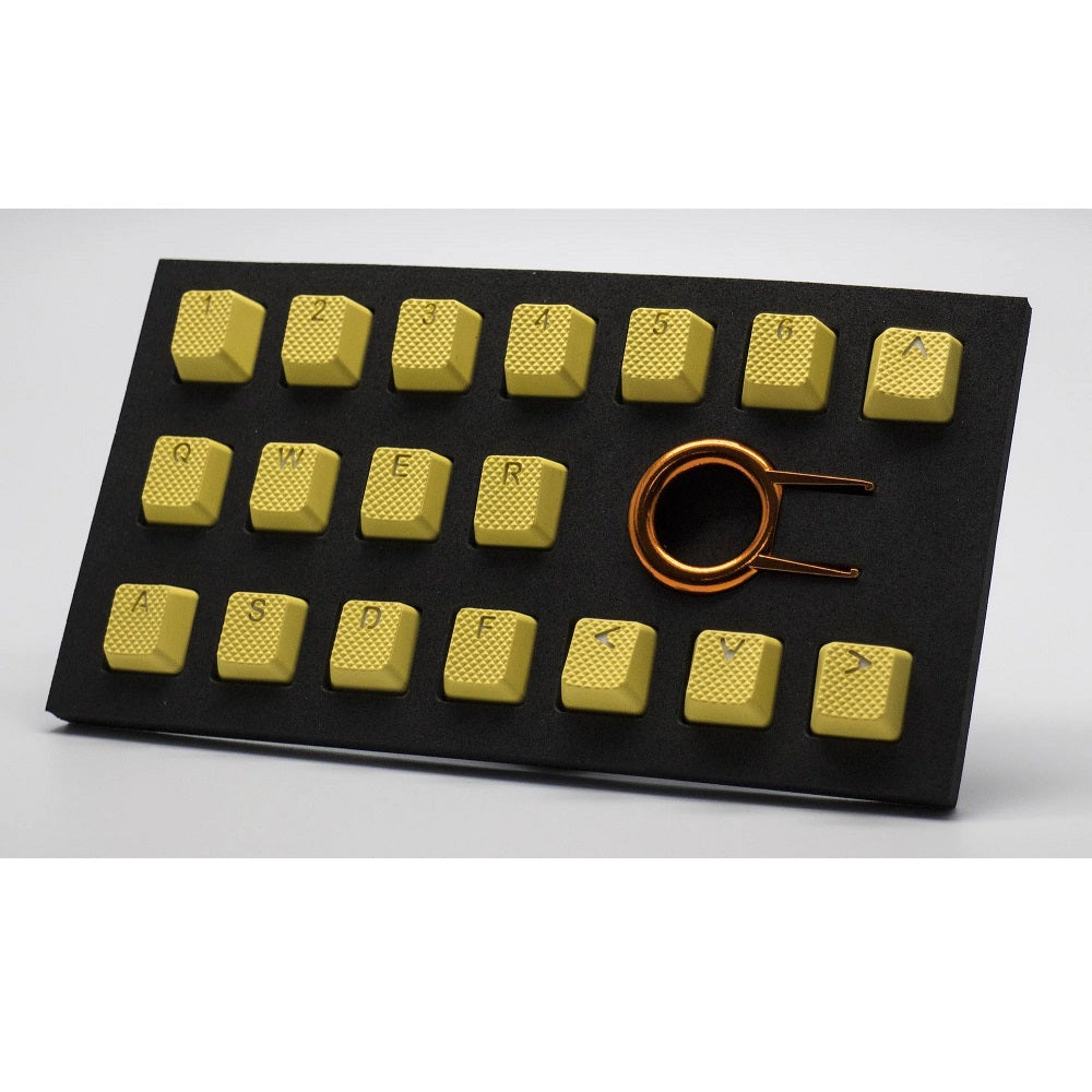 Tai-Hao Rubber Gaming Backlit Keycaps-18 keys/8 keys Yellow