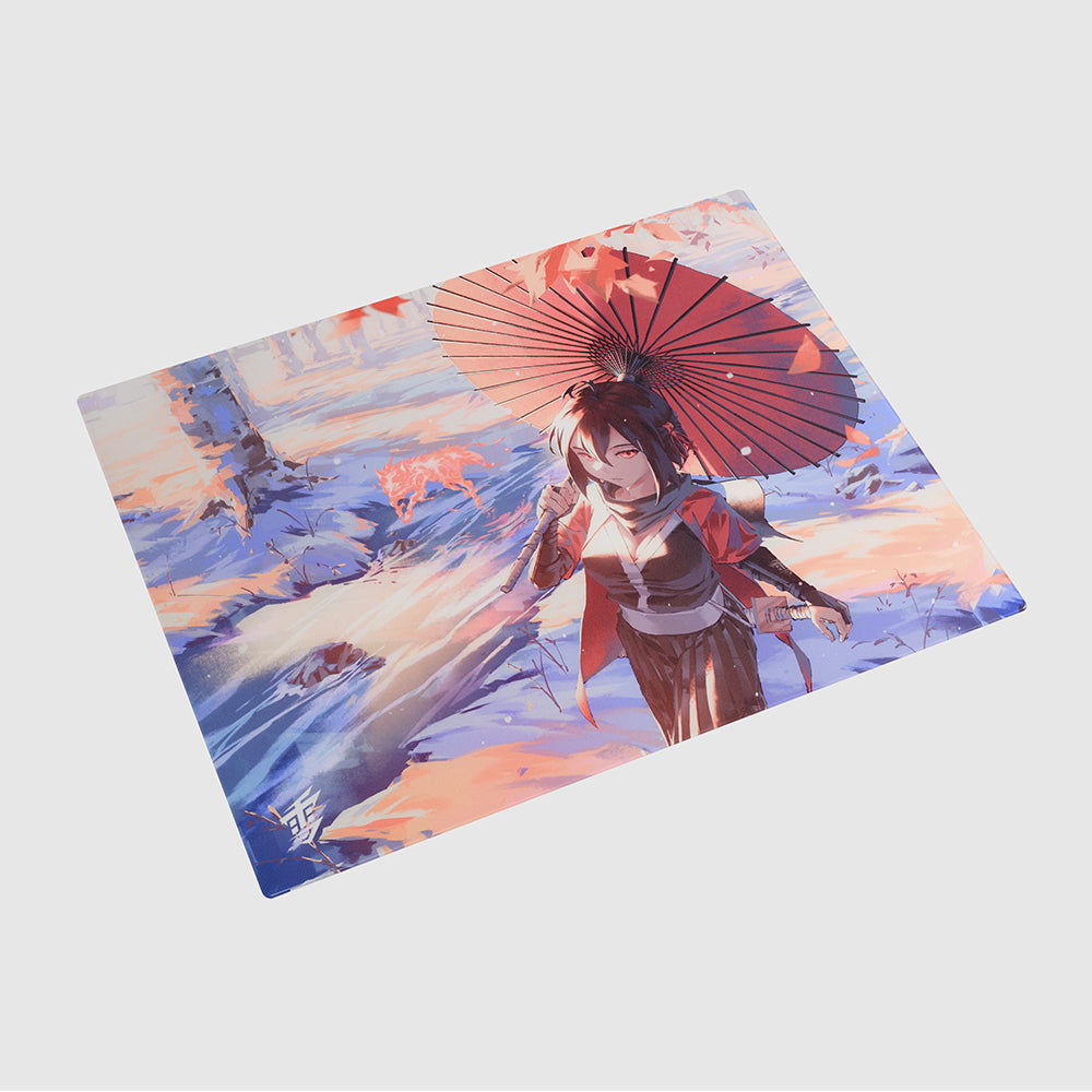 【2025年始棚卸キャンペーン】Yuki Aim Glass Mousepad Kitsune Large【他商品との同梱不可】
