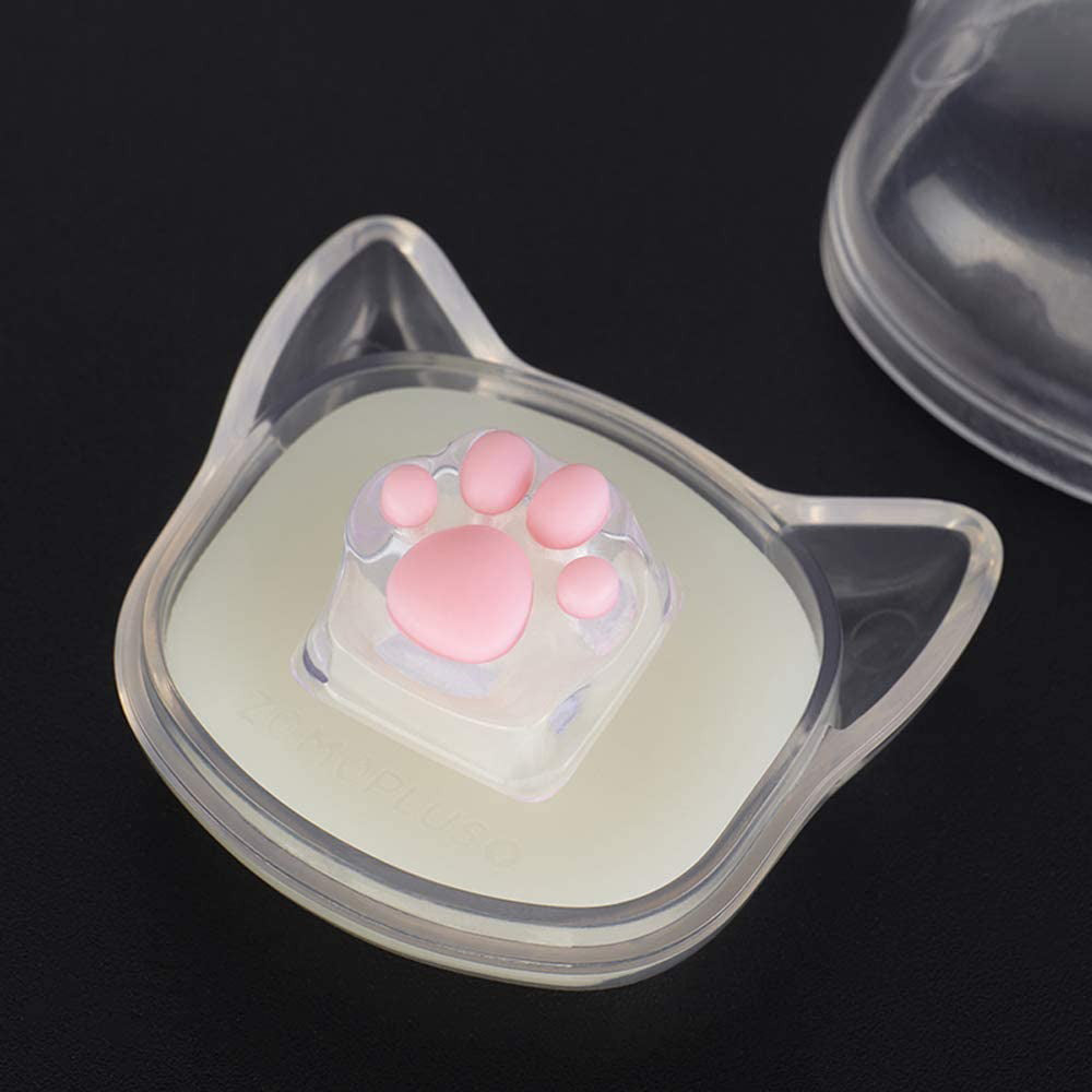 ZOMO PLUS 3D Printed Kitty Paw Keycap Transparent for Cherry MX Switches