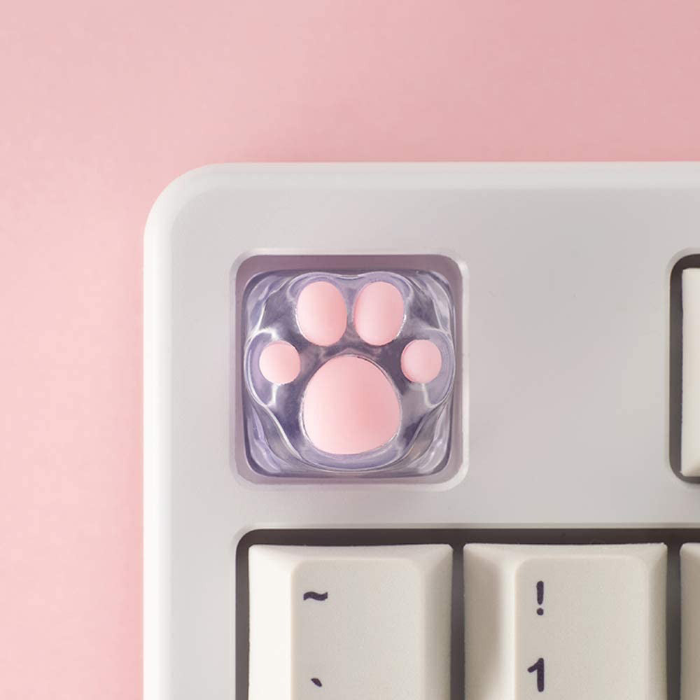 ZOMO PLUS 3D Printed Kitty Paw Keycap Transparent for Cherry MX Switches