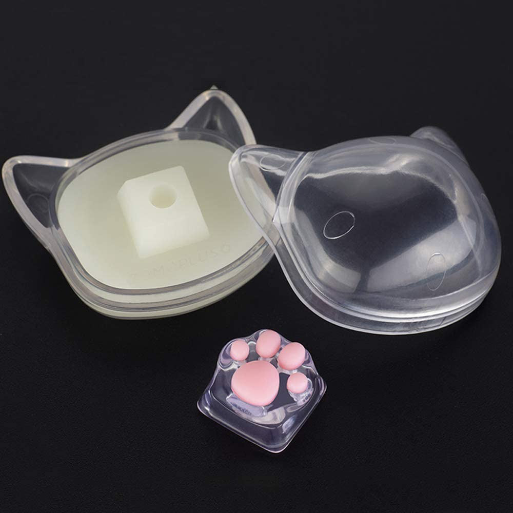 ZOMO PLUS 3D Printed Kitty Paw Keycap Transparent for Cherry MX Switches