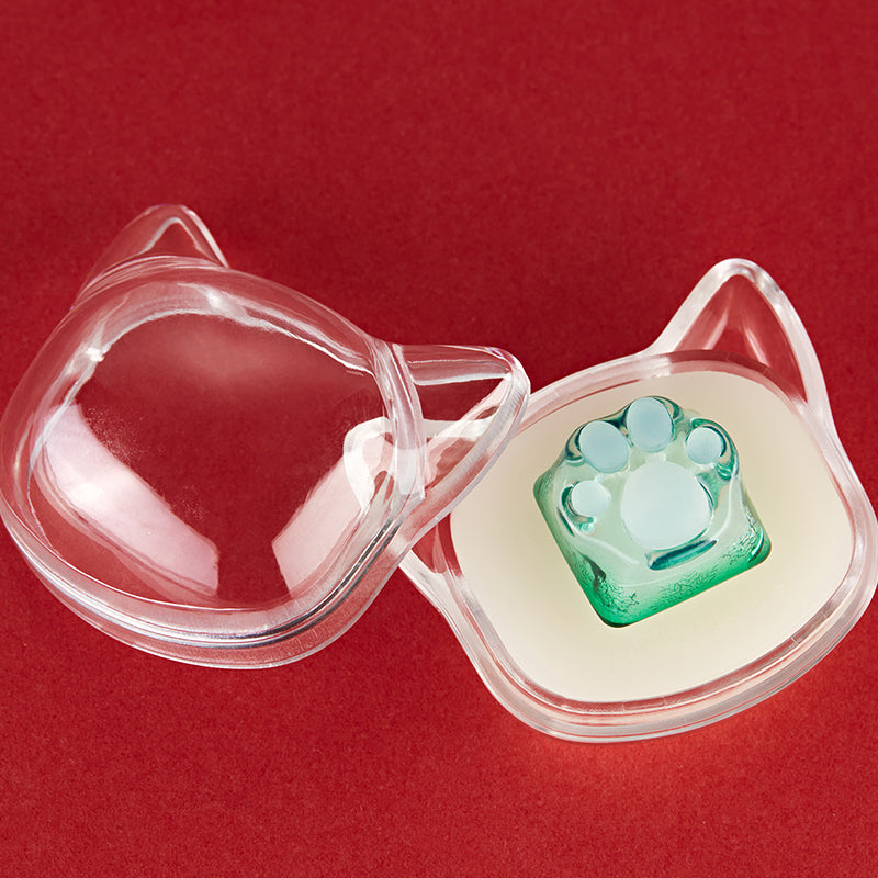 ZOMO PLUS 3D Printed Kitty Paw Keycap Snowflake Green for Cherry MX Switches