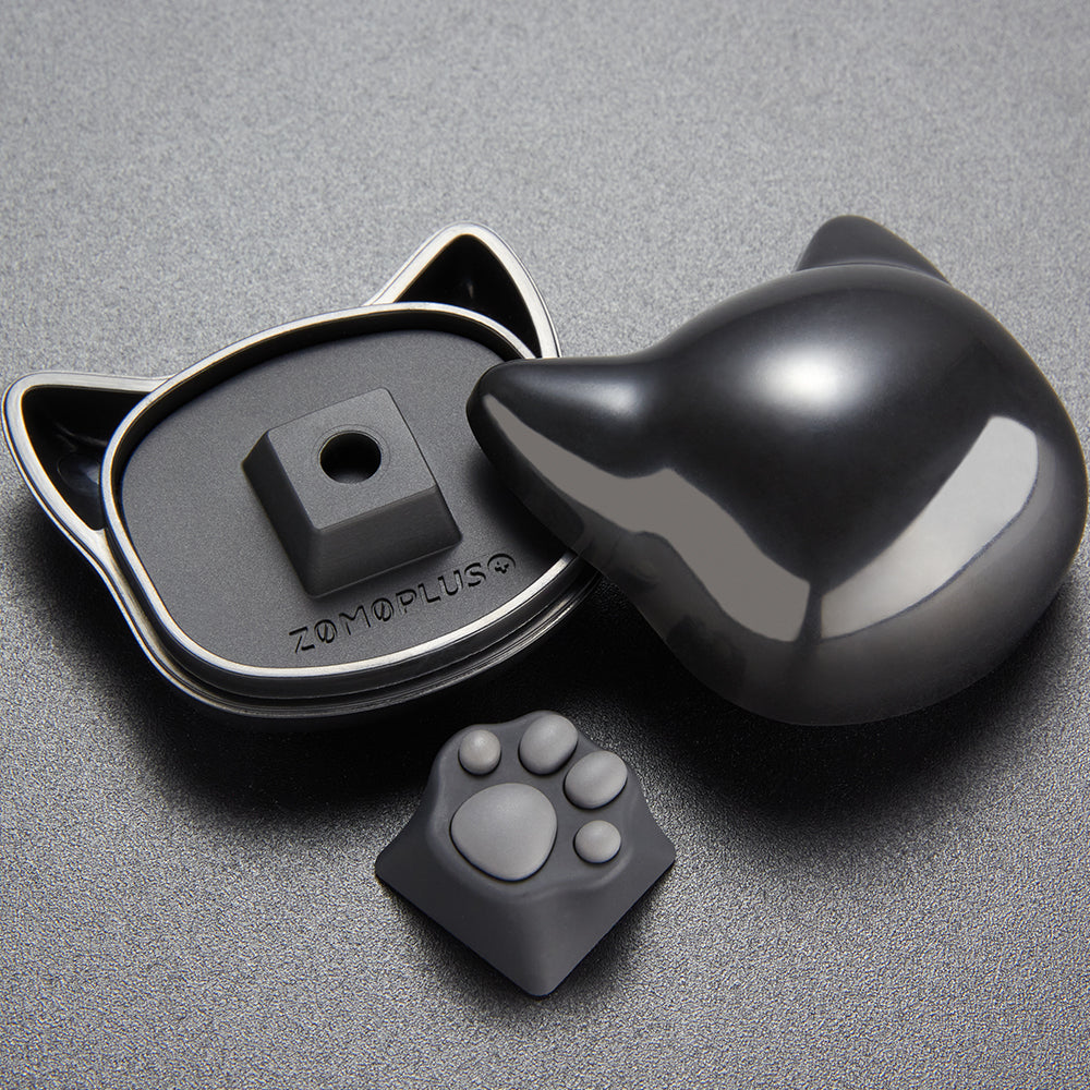 ZOMO PLUS ABS Kitty Paw Keycap Black Grey for Cherry MX Switches