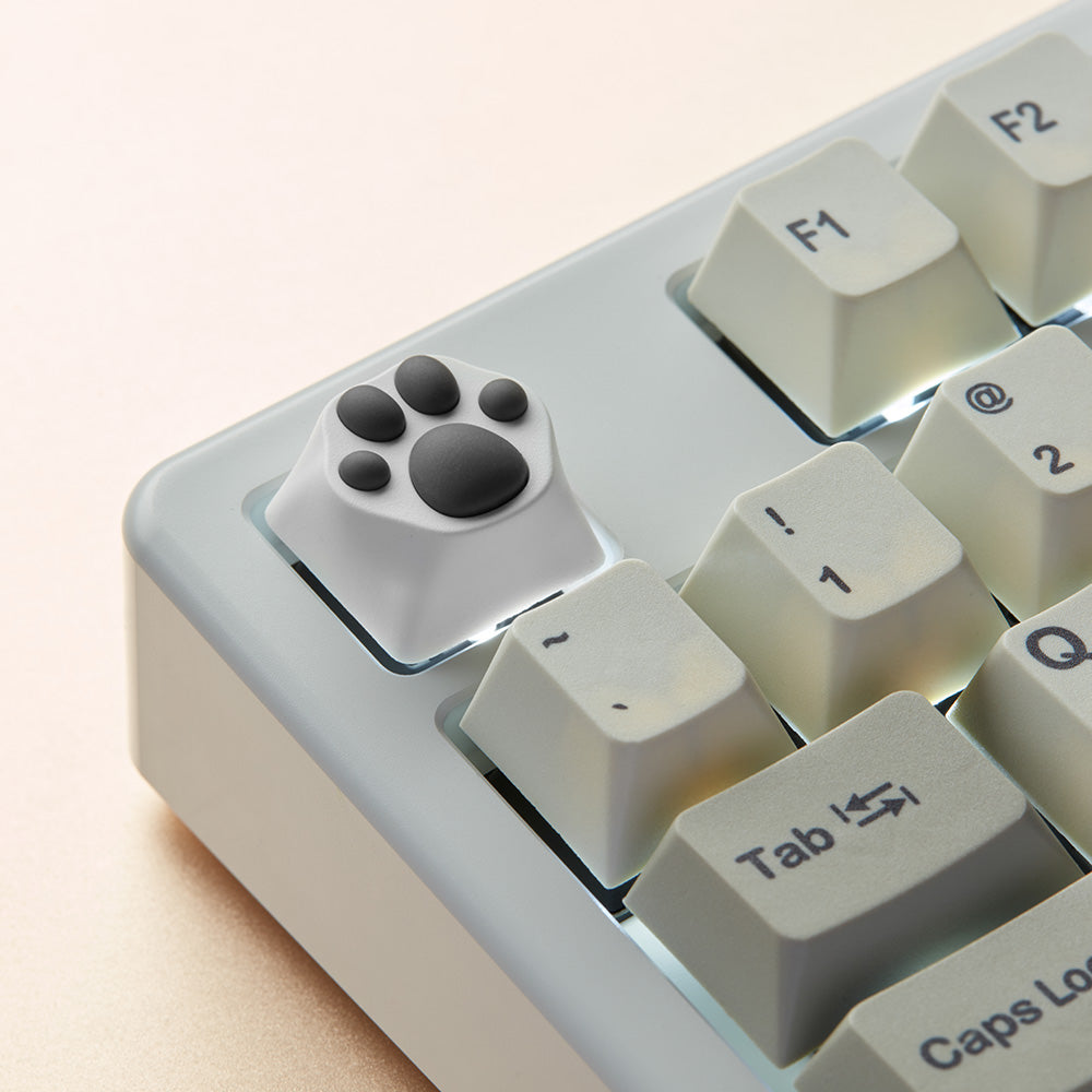 ZOMO PLUS ABS Kitty Paw Keycap White Gray for Cherry MX Switches