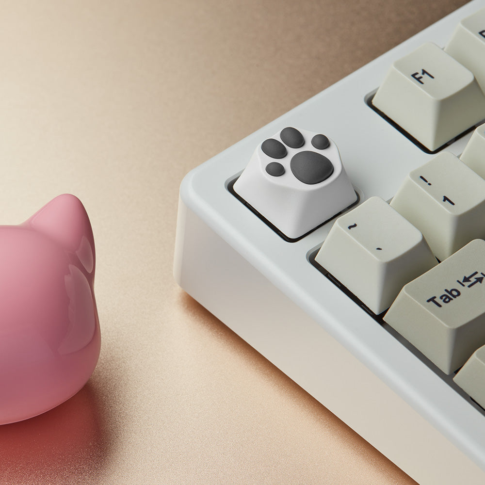 ZOMO PLUS ABS Kitty Paw Keycap White Gray for Cherry MX Switches