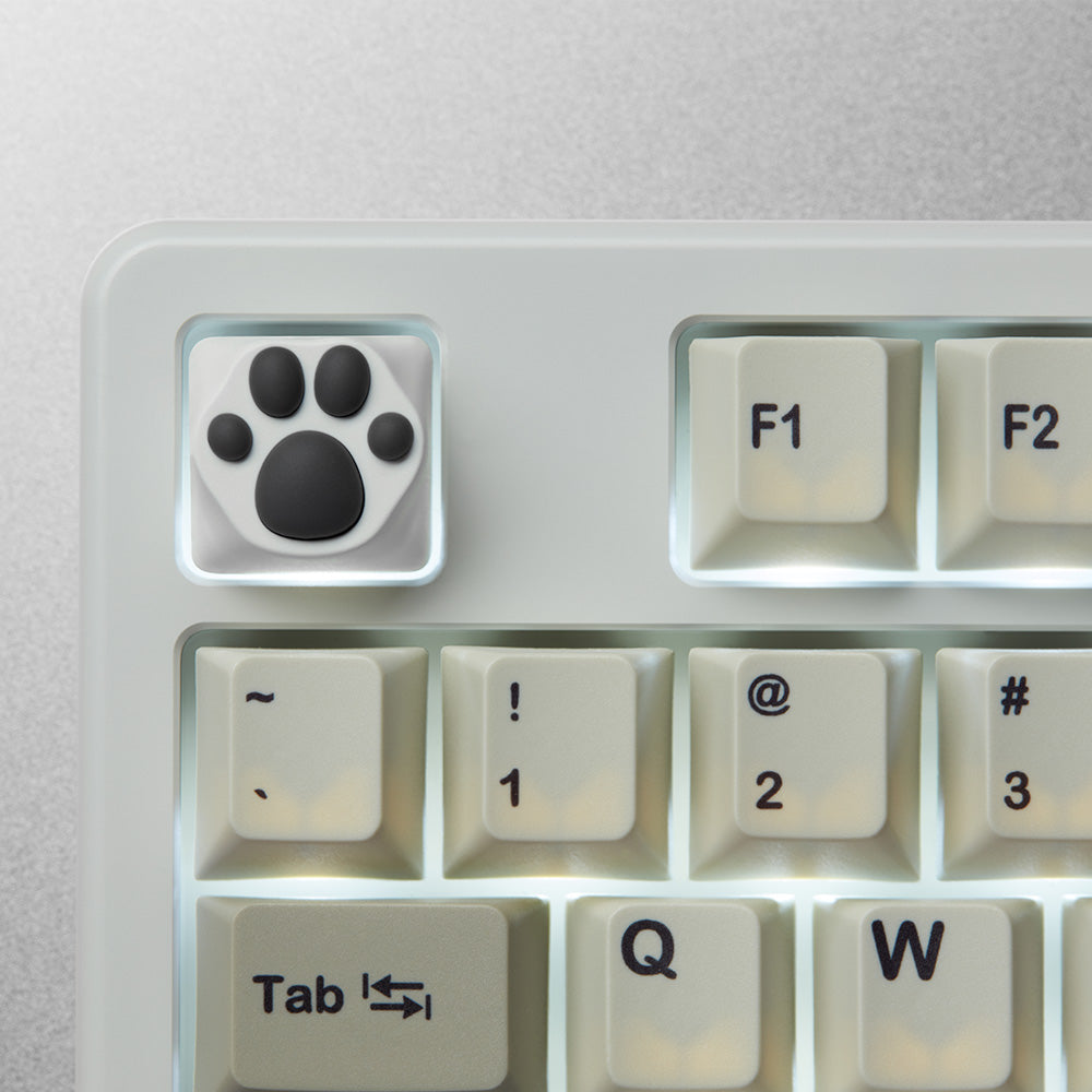 ZOMO PLUS ABS Kitty Paw Keycap White Gray for Cherry MX Switches