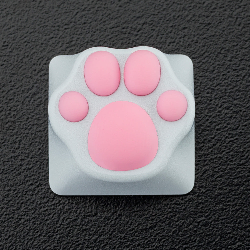 ZOMO PLUS ABS Kitty Paw Keycap White Pink for Cherry MX Switches