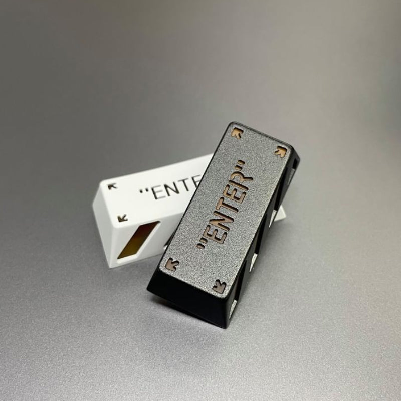 HolyOOPS x ZOMOPLUS CYBER PUNK Aluminum ENTER keycap Black Orange