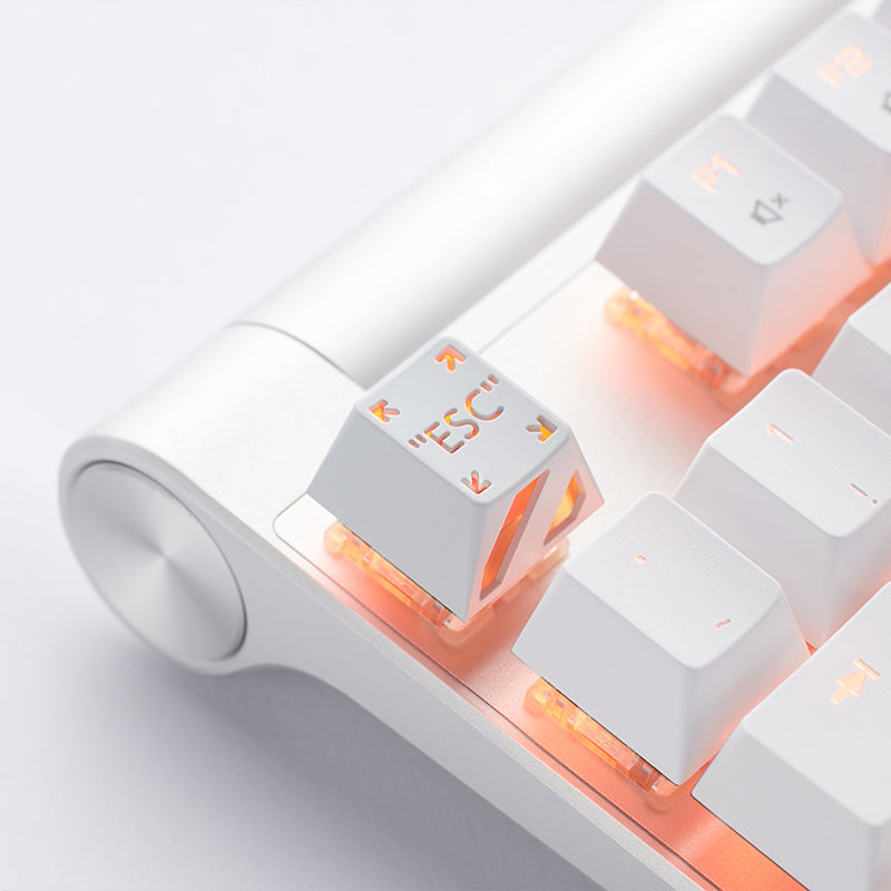 HolyOOPS x ZOMOPLUS CYBER PUNK Aluminum ESC keycap White Orange