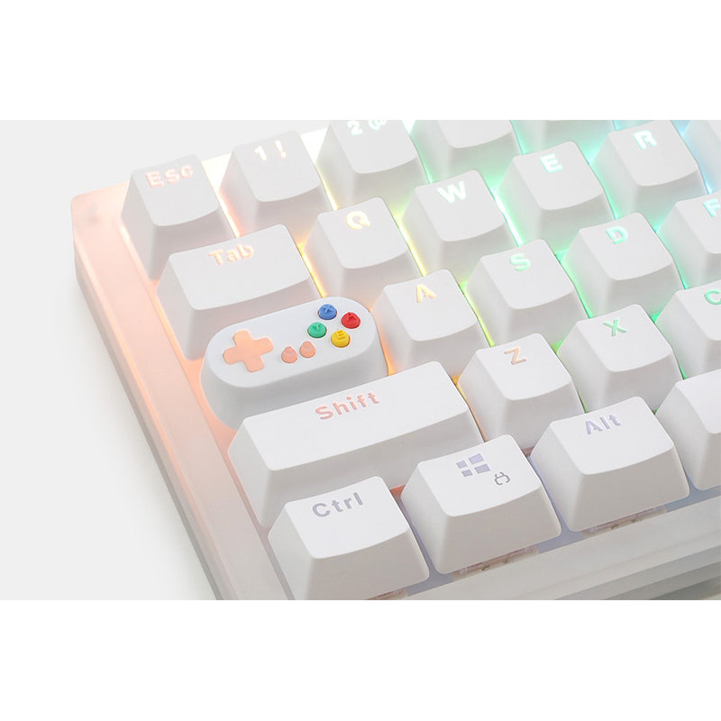 HolyOOPS x ZOMOPLUS Gamepad Controller Capslock Artisan Keycap White
