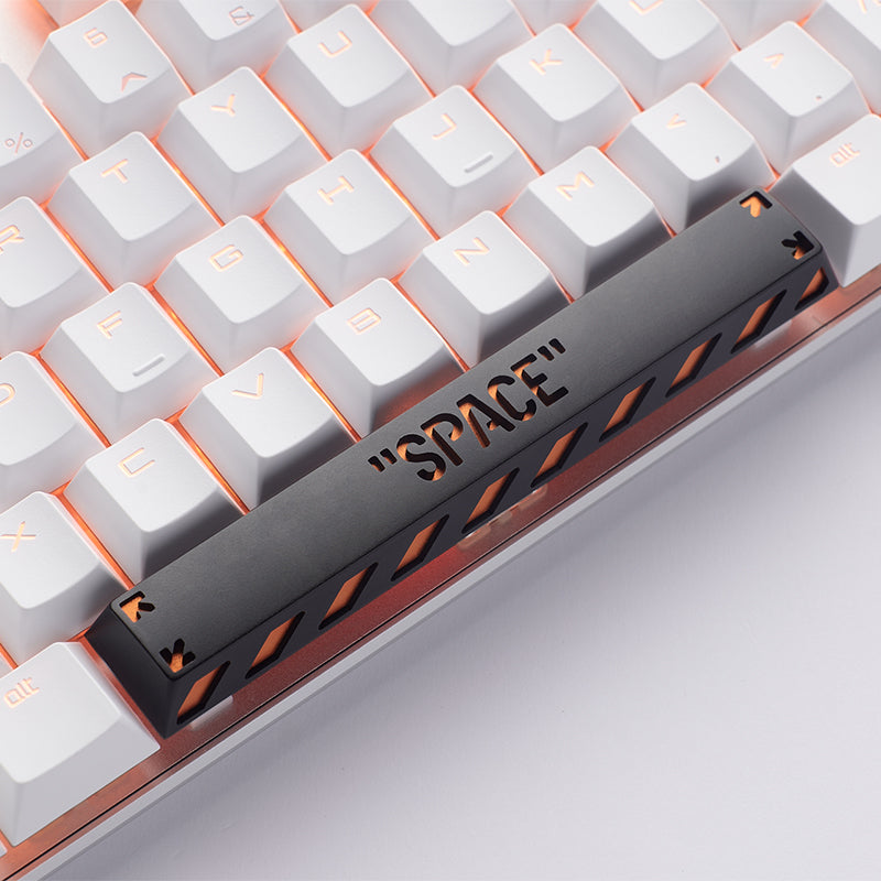 HolyOOPS x ZOMOPLUS CYBER PUNK Aluminum SPACE keycap Black Orange