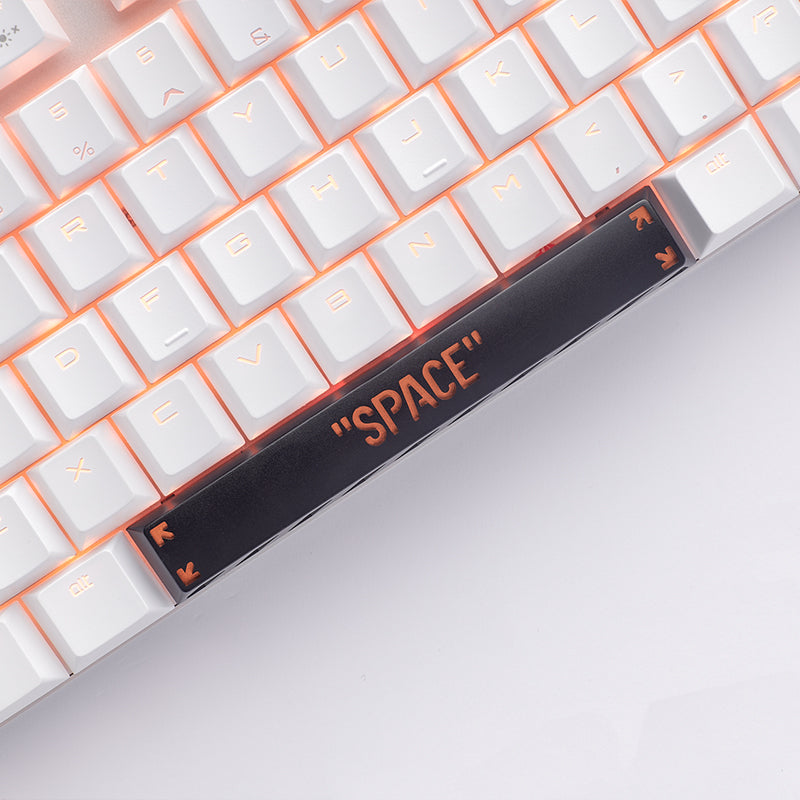HolyOOPS x ZOMOPLUS CYBER PUNK Aluminum SPACE keycap Black Orange