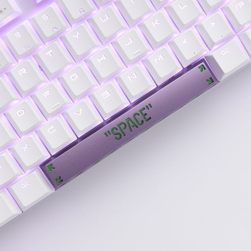 HolyOOPS x ZOMOPLUS CYBER PUNK Aluminum SPACE keycap Purple Green