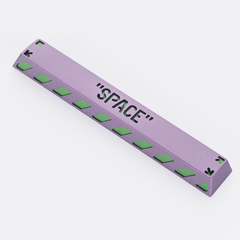 HolyOOPS x ZOMOPLUS CYBER PUNK Aluminum SPACE keycap Purple Green