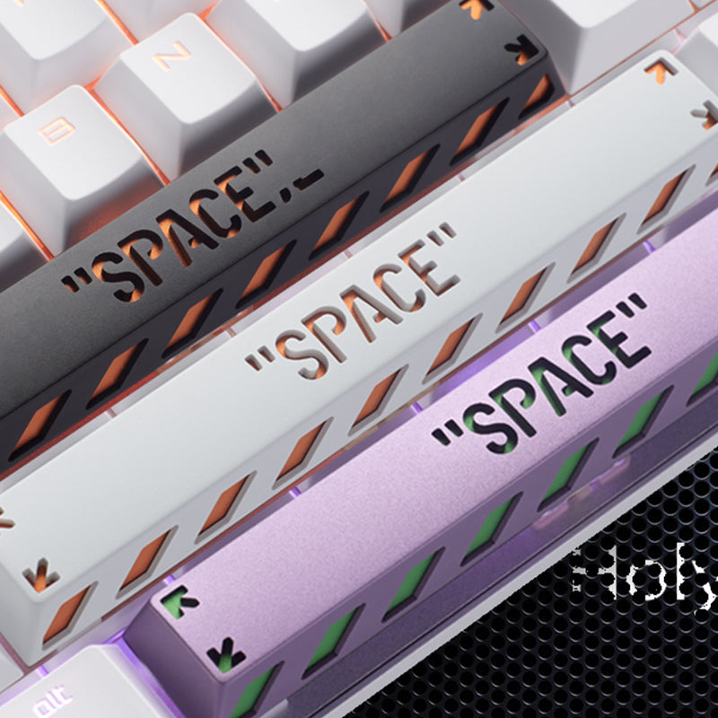 HolyOOPS x ZOMOPLUS CYBER PUNK Aluminum SPACE keycap Black Orange