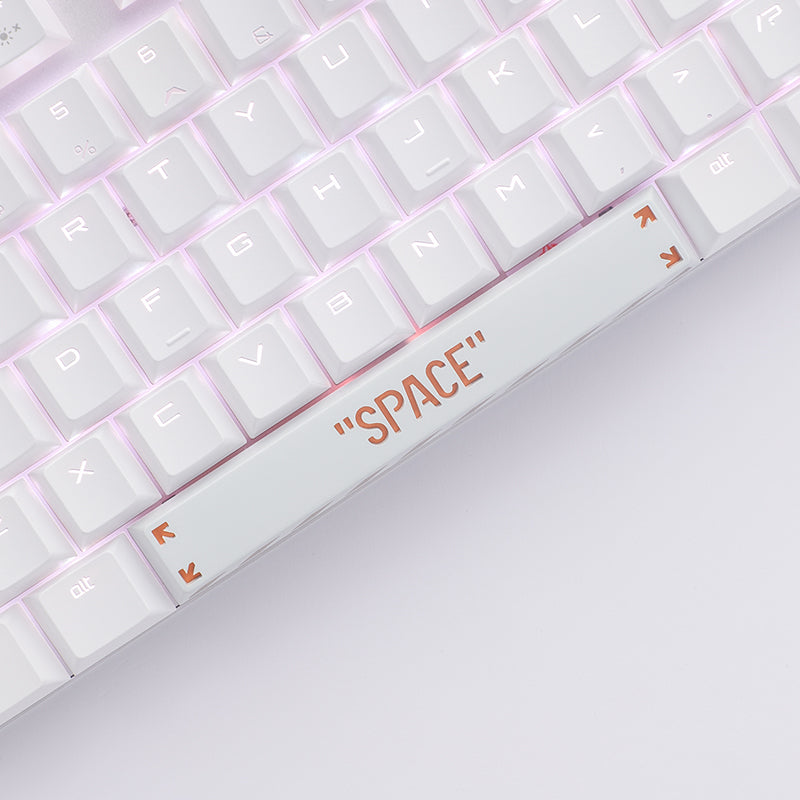 HolyOOPS x ZOMOPLUS CYBER PUNK Aluminum SPACE keycap White Orange