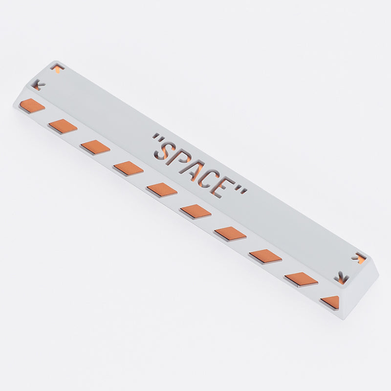 HolyOOPS x ZOMOPLUS CYBER PUNK Aluminum SPACE keycap White Orange
