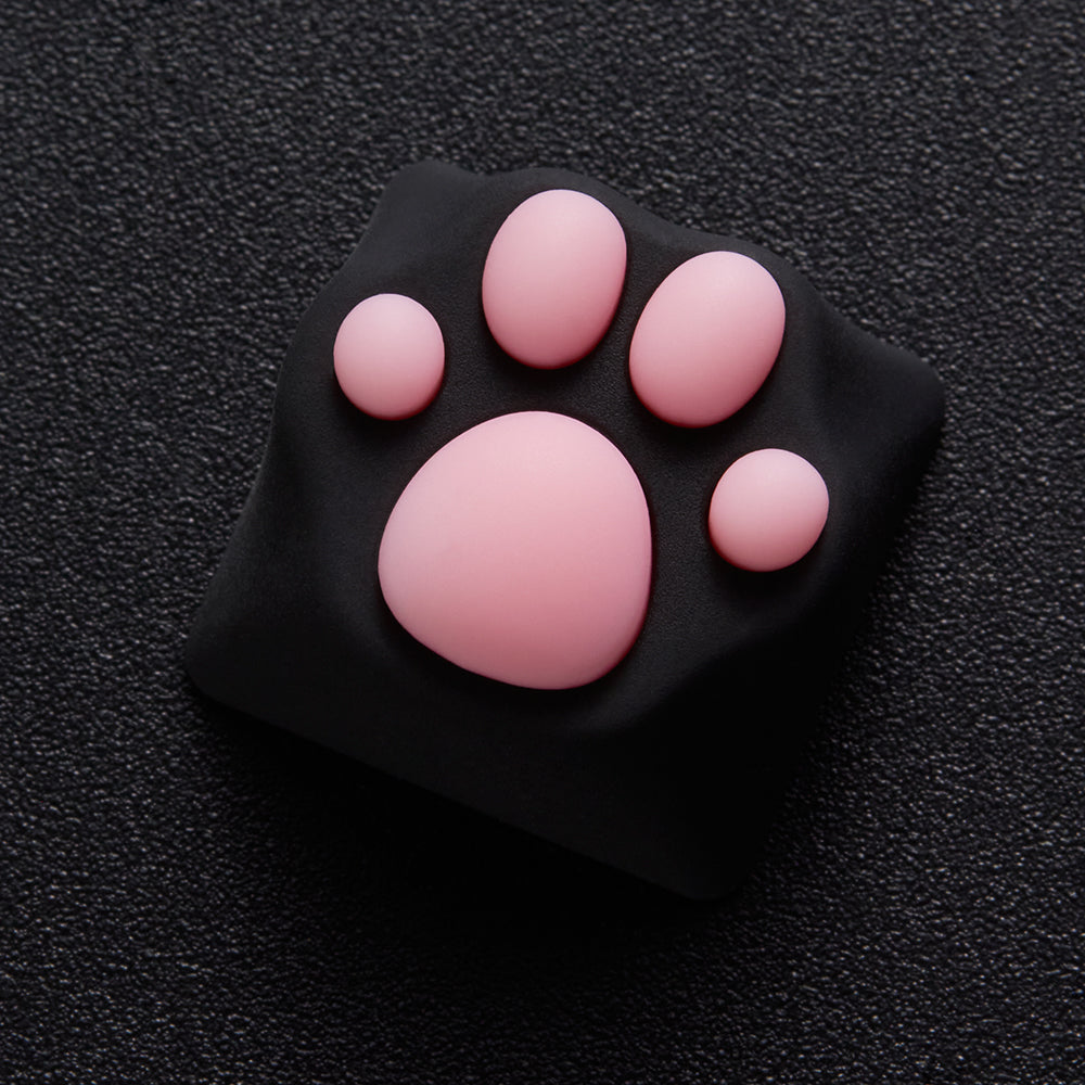 ZOMO PLUS ABS Kitty Paw Keycap Black Pink for Cherry MX Switches