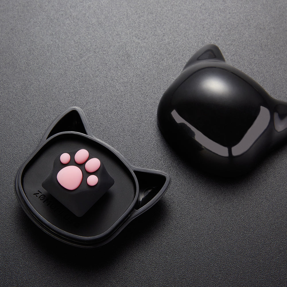 ZOMO PLUS ABS Kitty Paw Keycap Black Pink for Cherry MX Switches
