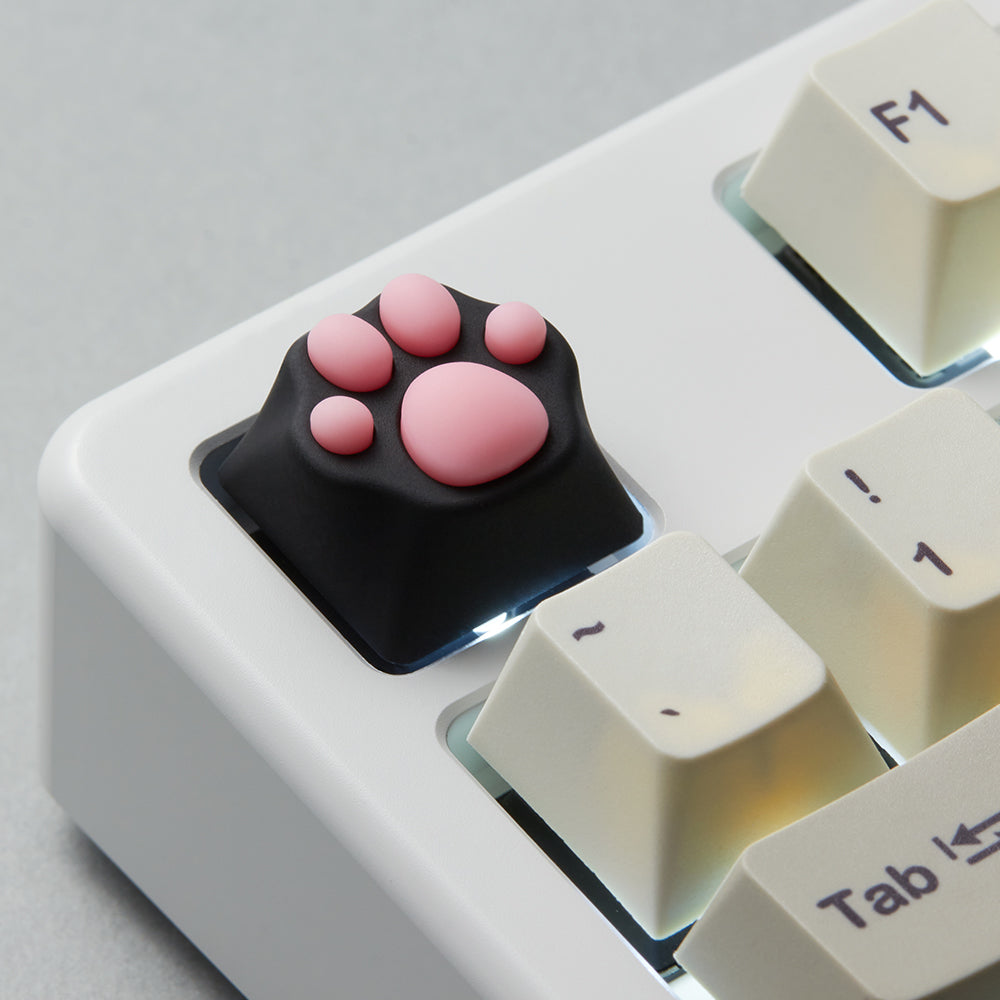 ZOMO PLUS ABS Kitty Paw Keycap Black Pink for Cherry MX Switches