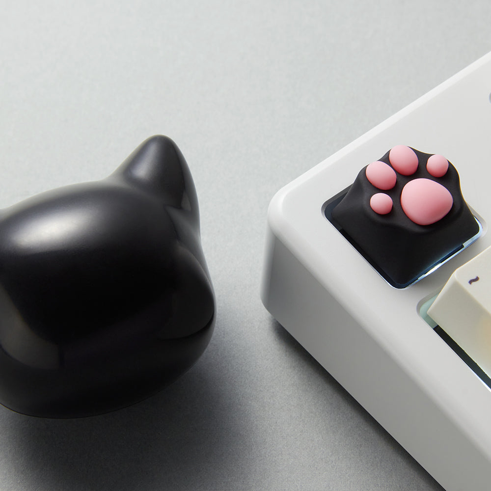ZOMO PLUS ABS Kitty Paw Keycap Black Pink for Cherry MX Switches