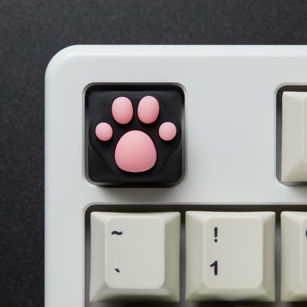 ZOMO PLUS ABS Kitty Paw Keycap Black Pink for Cherry MX Switches