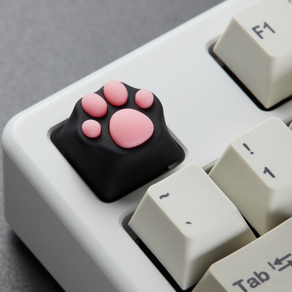 ZOMO PLUS ABS Kitty Paw Keycap Black Pink for Cherry MX Switches