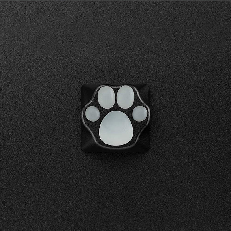 ZOMO PLUS Aluminum &amp; Silicone Kitty Paw Artisan Keycap Black x Transparent
